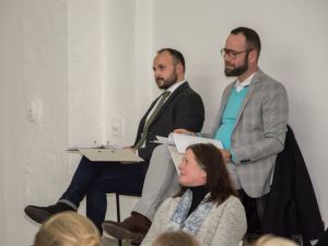 Auktionatoren: Marcus Engert BuzzFeedNews Germany und Christoph Graebel, NeulandQuartier